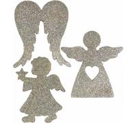 Décoration à saupoudrer Noël ange or paillettes 24pcs