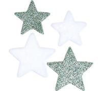 Décoration à saupoudrer Noël Étoiles à saupoudrer Vert Blanc Paillettes Ø4/5cm 40pcs Accessoire de décoration