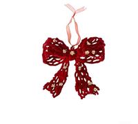 Décoration à suspendre en acrylique pour sapin de Noël et événement saisonnier avec design et méthode de suspension facile (rosace courte)