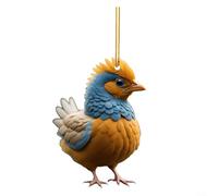Décoration à suspendre en forme de poule et coq pour décorer les arbres de Noël et les zones de Thanksgiving (C)