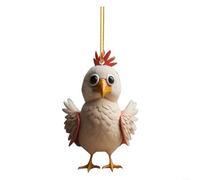 Décoration à suspendre pour sapin de Noël avec coq et poulet (B)
