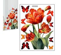 Décoration adhésive pour vitrage | film papillon sans colle - décoration créative double face pour salle de séjour, maison, magasin, fête, travail mural