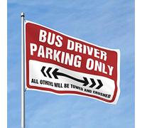 Décoration amusante pour bar, chauffeur de bus, parking uniquement, décoration de chambre pour hommes, drapeau de dortoir universitaire (taille : 30 x 45 cm)