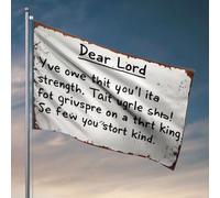 Décoration amusante pour bar Dear Lord, Give Me Strength Drapeau de collège Décoration de chambre pour gars Voiture Drapeaux pour chambre (60 x 90 cm)