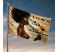 Décoration amusante pour patio avec drapeau « I Am Not My Body, I Am Soul That Lives Within. » Drapeau de bar pour homme Décoration de dortoir (60 x 90 cm)