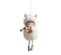 Décoration Ange Pendentif Mignon en Forme de Fille avec Bois de Cerf
