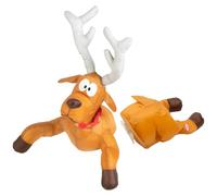 Décoration Animée de Renne de Noël Qui Se Fait Percuter, Décoration Amusante de Noël avec Renne Qui Se Fraye Un Chemin à Travers la Fenêtre, Sticker de Verre Cassé et Animation de Jambes Qui Kick