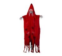 Décoration animée de spectre squelette avec œil lumineux activé par le son, accessoires d'Halloween étranges pour extérieur et intérieur