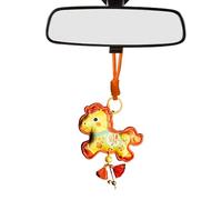 Décoration Année du Cheval - Chinois Pendentif Porte bonheur | Ciondo en Forme de Cheval avec Sac pour Fête du Printemps - Pour la Maison Bureau Sac à Dos Porte Mur Fenêtre Arbre Fes