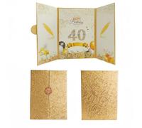 Decoration Anniversaire 40 ans ，Carte d'anniversaire 40 ans，Cadeau Anniversaire 40 ans， Carte Anniversaire Femme Origina pour Cadeau 40 ans femme homme, Grande Carte Anniversaire 40 ans Homme et Femme