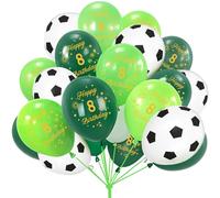 Decoration Anniversaire Ballon de Football 8 ans,15pcs 12 Pouces 8 ans Ballons Anniversaire de Fête,Fête d'anniversaire Amoureux du Football Decoration