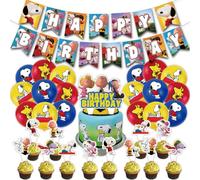 Décoration Anniversaire Chien Dessin Animé Enfant Ballons Guirlande Topper Gâteau Cupcake Set Fête Maternelle Primaire Jardin Maison Garçon Fille Accessoires Fête Kawaii Mignon