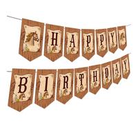 décoration anniversaire cowboy western bannière joyeux anniversaire far west dernier rodeo enterrement vie jeune fille accessoires femmes filles