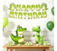 décoration anniversaire crocodile accessoires fête ballons bannière jungle | décoration anniversaire crocodile accessoires fête ballons bannière jungle décoration