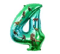 Decoration Anniversaire Dinosaure,32 Pouces Ballon Dinosaure 4 Ans,Ballons Aluminium Dinosaure 3D Géant,Ballon Anniversaire 4 Ans Garcon