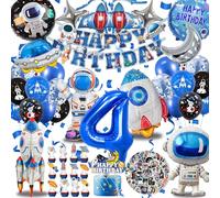 Décoration Anniversaire Espace Enfant 4 Ans, Ballon Chiffre 40 Pouces