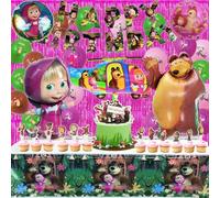 Décoration Anniversaire Et Michka, 45Pcs Decoration Anniversaire Gâteau, cake topper Et Michka, orner Dessin Animé fête