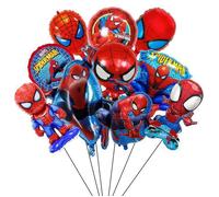 Décoration anniversaire - INBOOXXARTY - Ensemble 10 ballons Spider-Man - Aluminium - Multicolore - Pour enfant