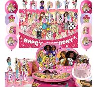 Decoration Anniversaire - INBOXXARTY - Barbie Princesse - Kit de Fête - Multicolore - 12 Ballons