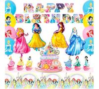 Decoration Anniversaire - INBOXXARTY - Fête de Princesse - Multicolore - Ballons et Décorations - Kit Complet