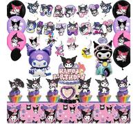 Decoration Anniversaire - INBOXXARTY - Kuromi - Multicolore - Kit Complet - Pour Enfants