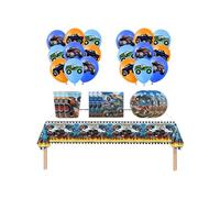 Decoration Anniversaire Jam Décorations Anniversaire Monstertruck Ballon d'Anniversaire Truck Vaisselle Fêtes Jam Vaisselle Camion Monstre Fête Vaisselle Set