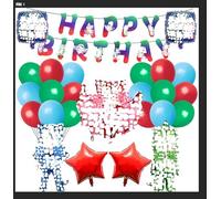Décoration Anniversaire Pj, Ballon Anniversaire Pj, Bannière Happy Birthday, Ballon En Aluminium, Ballons En Latex Pj, Balloon Hélium, Party Supplies Pour Garçons Et Filles