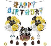 Décoration Anniversaire pour Enfants Bannière Ballon Latex Gâteau Décoration Thème Harry Potter - 29PCS