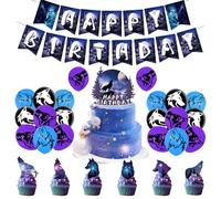 Décoration Anniversaire Wolf Deco d'Anniversaire Loup Anniversaire Decoration Wolf Ballons de Fête Loup Ballon Anniversaire Wolf Décoration Gateau Loup Bannière Anniversaire Wolf Fête Anniversaire