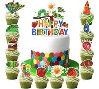 Décoration Anniversaires Hungry Caterpillar, 25pcs Anniversaire De Hungry Caterpillar Déco Set - Gâteaux Déco Anniversaire The Very Hungry Caterpillar pour Décoration Anniversaires Enfants