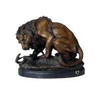 Décoration appréciation Buste Lion Statue Sculpture Bronze réplique Art Maison Bureau décoration-Petits Ornements