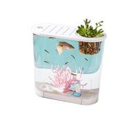 Décoration Aquarium de Bureau en Acrylique Super Transparent avec Couvercle Multifonctionnel Respirant Réservoir d'élevage de Petits Poissons Transparent pour Poissons