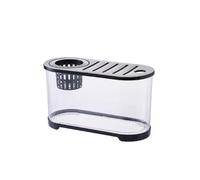 Décoration Aquarium de Bureau en Acrylique Transparent HD for Poissons Rouges et Tortues avec Couvercle pour Poissons(32x14.4x25cm)