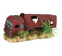 Décoration aquarium - FLAMINGO PET PRODUCTS - Camion rouge HEKTOR - 20 x 11 x 10 cm - Rouge - Poisson