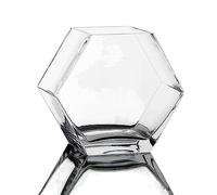 Décoration Aquarium Hexagonal en Verre, Aquarium de Table Transparent, Poisson de Combat, réservoir de Grande Taille, ameublement écologique pour Poissons(Moyen)