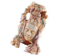 Décoration Aquarium Résine Bouddha Quatre Visages Cachette Poisson Fête | Résine, Abri pour Eau Douce et Salée, Décor Vivant, Salon et Bureau, Aquascaping Discret