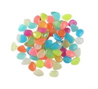 Décoration aquatique vibrante : transformez l'aménagement paysager d'aquarium avec 100 pierres colorées qui brillent pour créer une scène sous-marine pour votre aquarium. Brillance haute luminosité