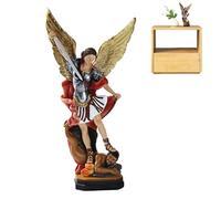 Décoration Archange-Michael | St. Michael Erzengel Colored Statue - Arcangel Statue, Archange Michael vaincu