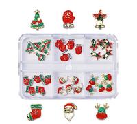 Décoration artistique Chapeaux de Père Noël Flocon de neige Art Strass Fournitures Ongles Chaussures Vêtements Ornements