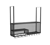 Décoration artistique en fer - Porte-bouteilles de restaurant - Armoire à vin industrielle suspendue - 100 x 30 cm