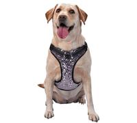 Décoration Artistique Scintillante et Brillante en Forme de Dame Lavande,Harnais pour Animaux de Compagnie, Harnais réfléchissant réglable pour Chien,S