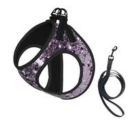 Décoration Artistique Scintillante et Brillante en Forme de Dame Lavande,Harnais pour Animaux de Compagnie, Harnais réfléchissant réglable pour Chien,L