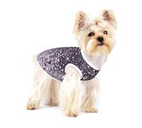 Décoration Artistique Scintillante et Brillante en Forme de Dame Lavande,T-Shirt sans Manches en Coton pour Animaux de Compagnie, Gilet Respirant, Extensible et Doux,M