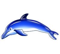Décoration auto-collante Daulphin bleu
