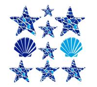 Décoration auto-collante étoiles et coquillages