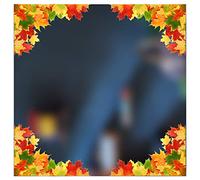 Decoration Automne - Stickers pour Fenêtre - 4 Superbes Stickers électrostatiques décoratifs au Motif Coins Feuille Automne