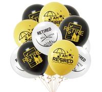 Décoration Ballon Retraite, 24 Pcs Set Adieu, Latex Ballons Réutilisables pour Décorations Intérieures et Extérieures