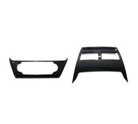 Décoration bande de garniture Lot 2 Caches Bouton Climatisation ABS Pour Tableau Bord Voiture Navigation GPS Panneau Multimédia Pour Mitsubishi Pour Eclipse Pour Cross 2018(Shape D)