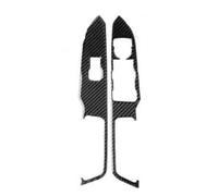 Décoration Bande Garniture Panneau De Commutateur Lève-vitre Intérieur Voiture, Autocollants En Fibre De Carbone Véritable Pour Ford Pour Mustang 2015 2016 2017 2018 2019 2020(LHD)