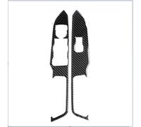 Décoration Bande Garniture Panneau De Commutateur Lève-vitre Intérieur Voiture, Autocollants En Fibre De Carbone Véritable Pour Ford Pour Mustang 2015 2016 2017 2018 2019 2020(RHD)